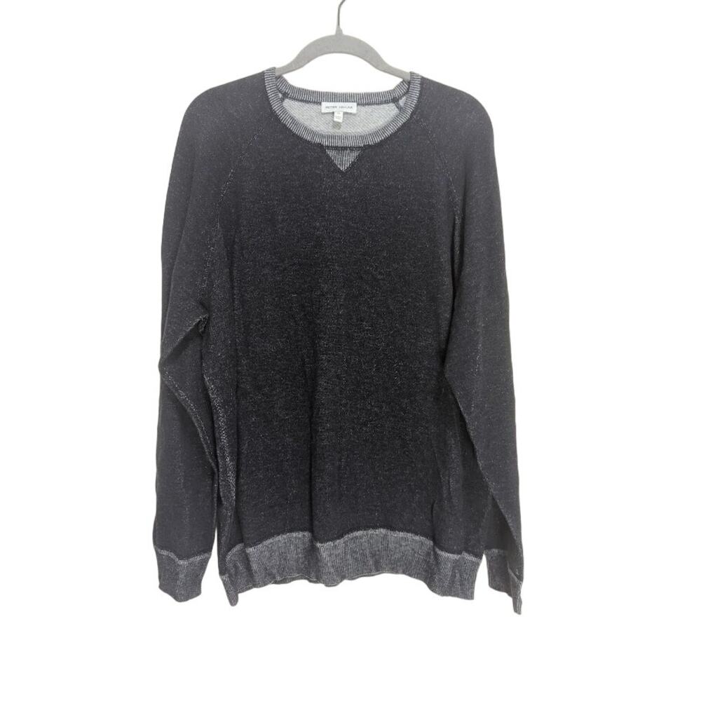 Peter Millar Men Cotton Merino Wool Blend Hartford Crew Neck Sweater Navy XL